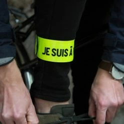 Brassard Réfléchissant Vélo - JE SUIS À VÉLO -France Accessoires vélo Soldes 2023 brassard reflechissant je suis a velo 2